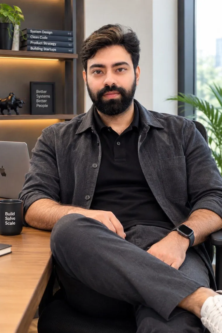 Vipin Singh at his desk